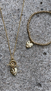 Shining Heart Toggle Necklace