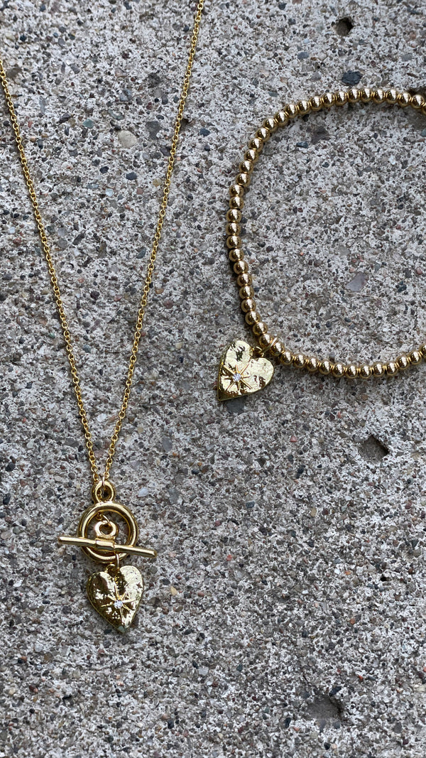 Shining Heart Toggle Necklace