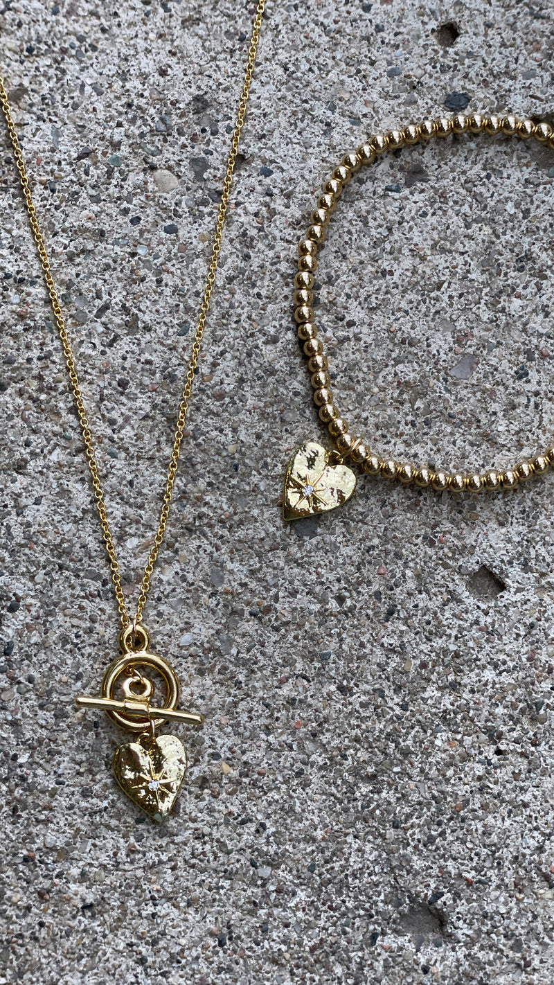 Shining Heart Toggle Necklace