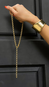 Rolo Chain Lariat Necklace