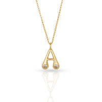 Bubble Letter Initial Necklace