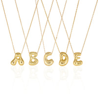 Golden Bubble Letter Necklace
