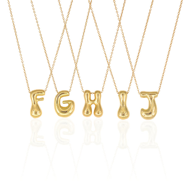 Golden Bubble Letter Necklace