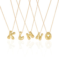 Golden Bubble Letter Necklace