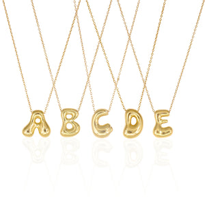 Golden Bubble Letter Necklace