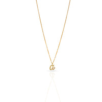 Script CZ Initial Necklace