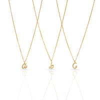 Script CZ Initial Necklace