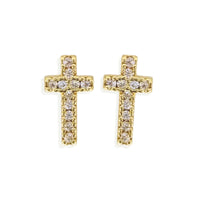 Pave Cross Stud