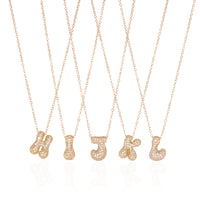 Pave Bubble Letter Necklace