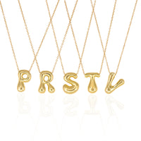 Golden Bubble Letter Necklace