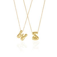 Golden Bubble Letter Necklace