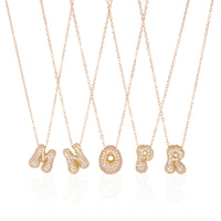 Pave Bubble Letter Necklace