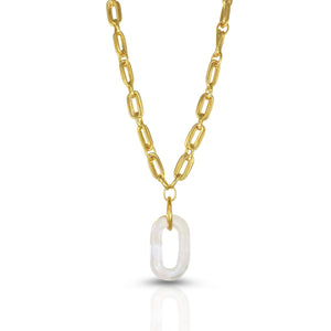 The Loop Gemstone Necklace - Quartz