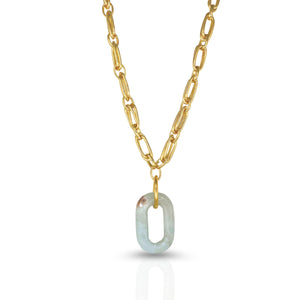 The Loop Gemstone Necklace - Amazonite