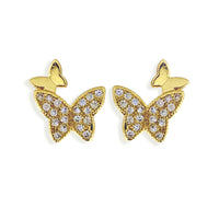 Double Butterfly Stud
