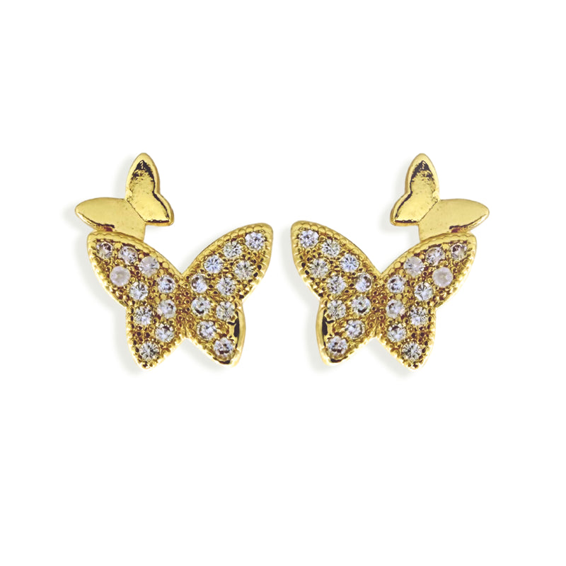 Double Butterfly Stud