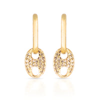 Convertible Double Link Iced Mariner Earring