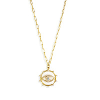 Evil Eye Coin Necklace