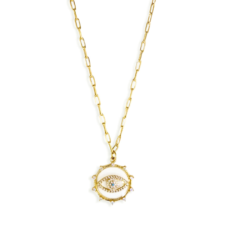Evil Eye Coin Necklace