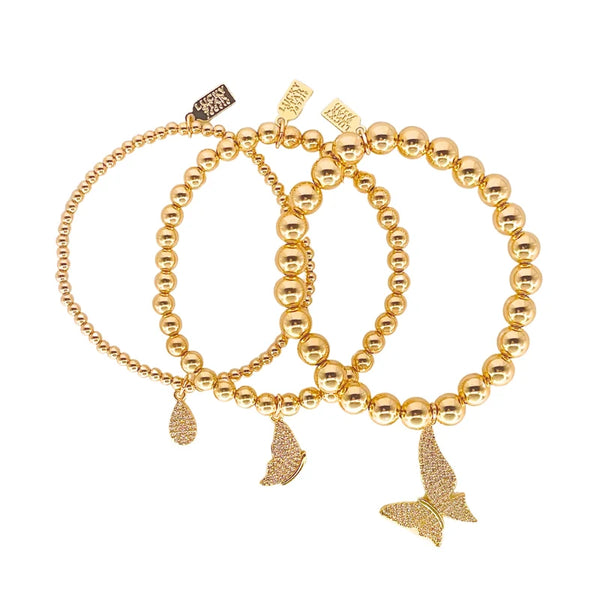 Evolution Butterfly Bubble Stacking Bracelets