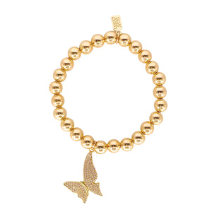 Evolution Butterfly Bubble Stacking Bracelets - Gold Filled