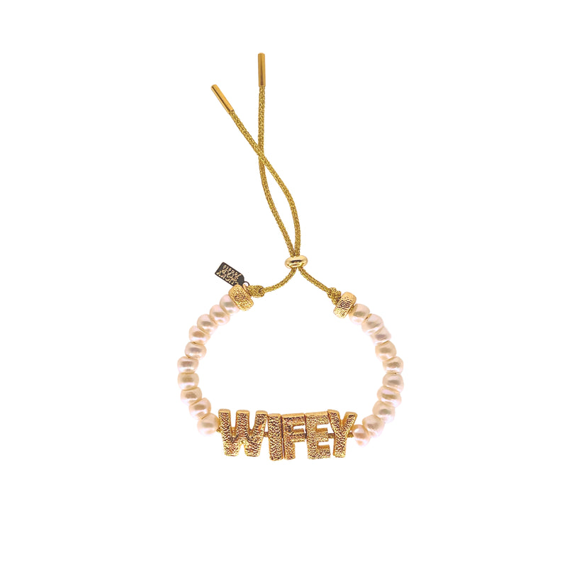 Eye Candy Custom ID Bracelet - Pearl