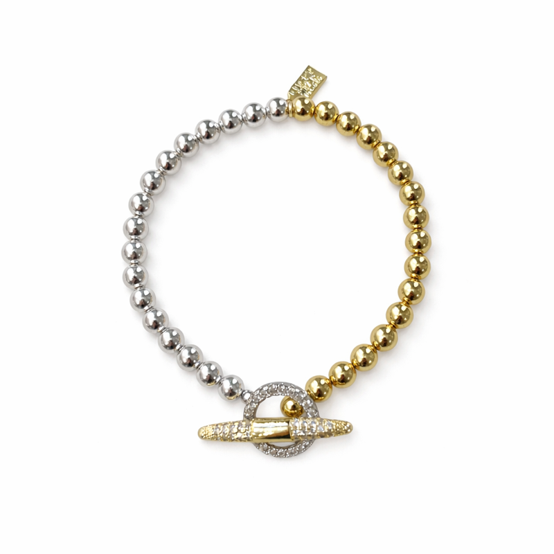 Essential CZ Toggle Bubble Bracelet