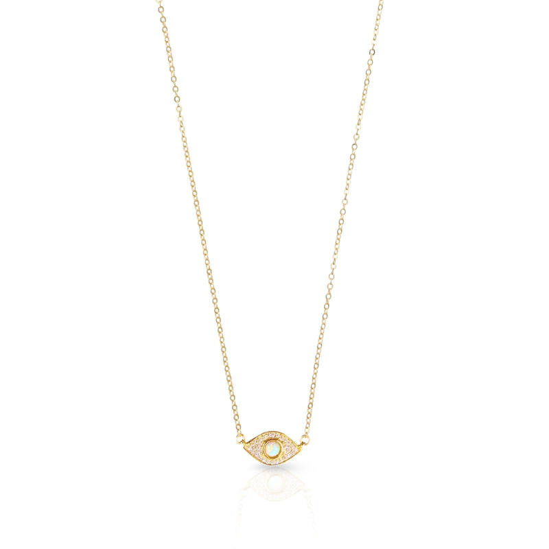 Evil Eye Opal Necklace