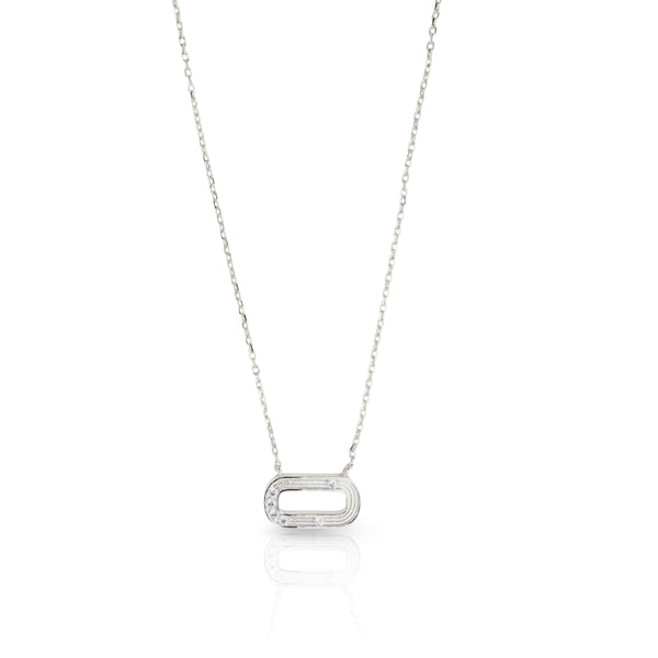 Floating Link Embossed Neckace