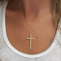 Pave Cross Necklace