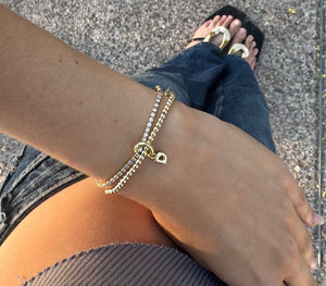 Charmed Bubble Letter Wimbledon Bracelet