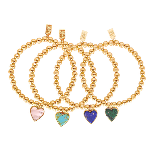 Heart Gem Bubble Bracelet