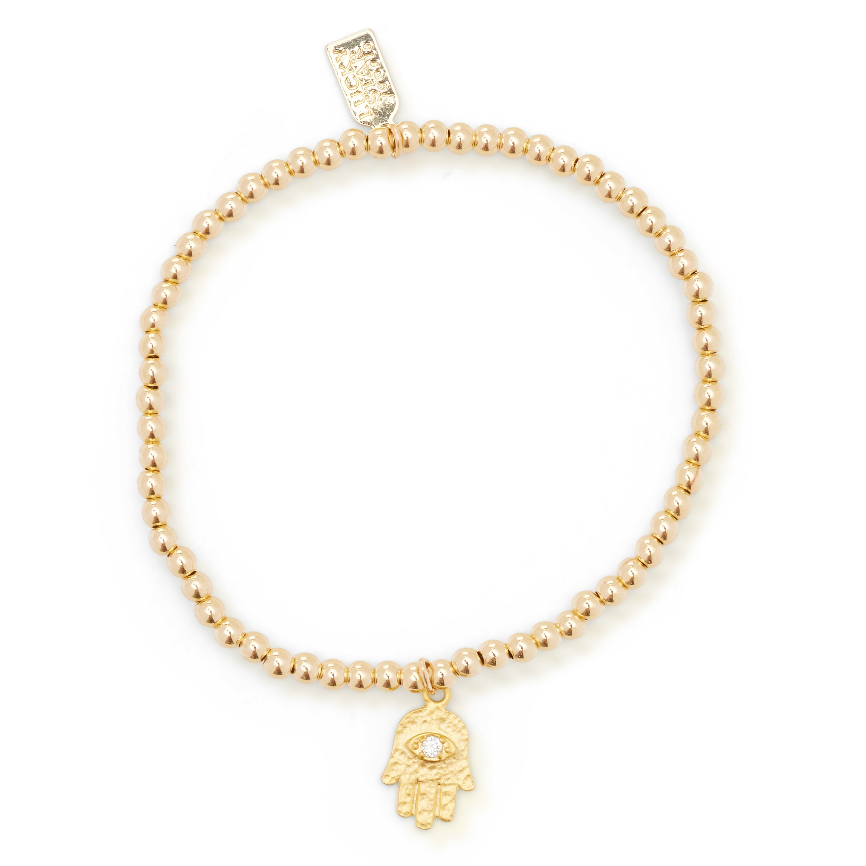 Mini Hamsa Stretch Gold Fill, Sterling Silver or Rose Gold Bracelet – Emmis  Jewelry