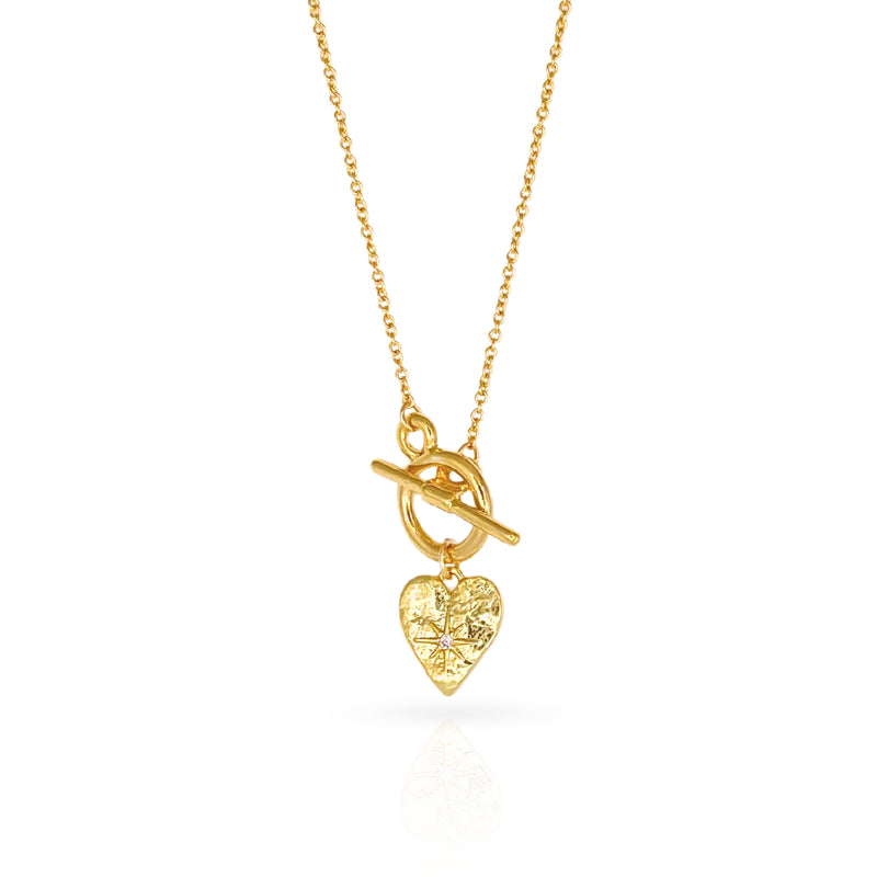 Shining Heart Toggle Necklace