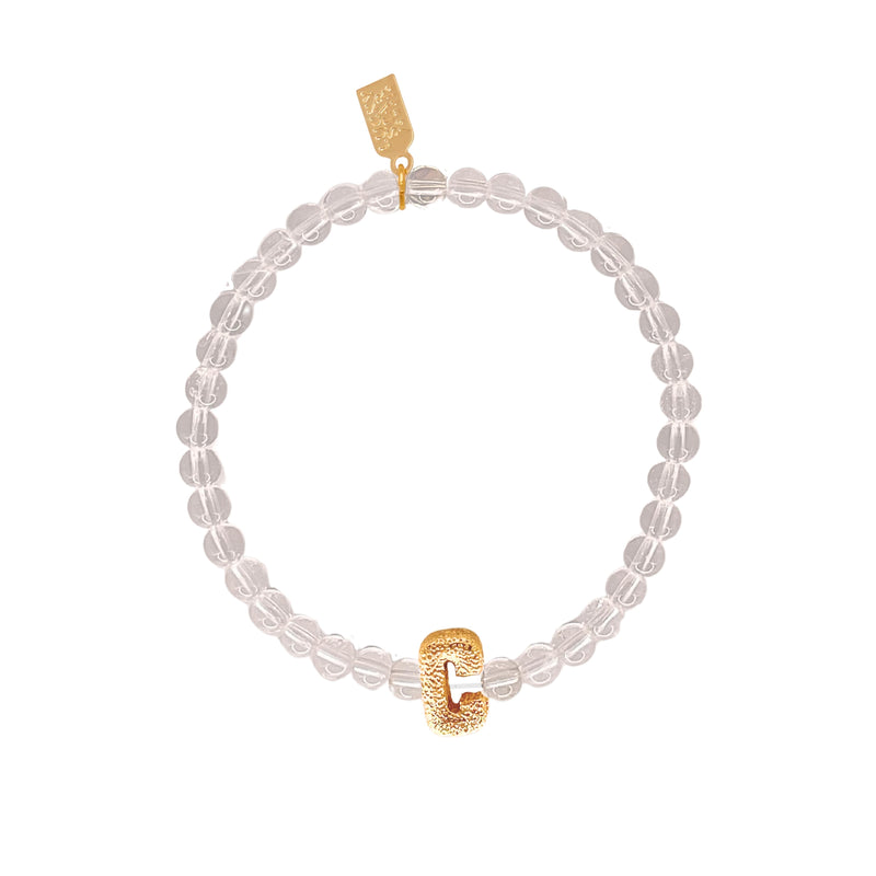 Candy Initial Glossy Bubble Bracelet