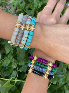 Eye Candy Lone Star Bracelet - Purple Agate