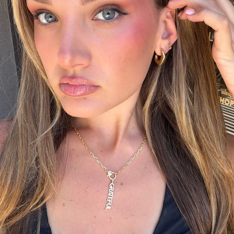 Pave Affirmation Necklace