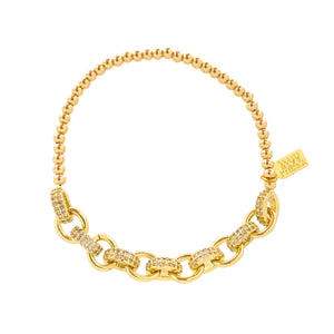 Luxe Link Pave Bubble Bracelet