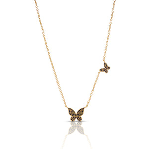 Monarch Butterfly Necklace - Black