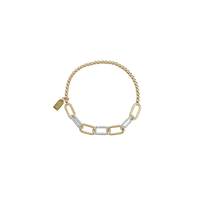 Mixed Metal Link Bubble Bracelet