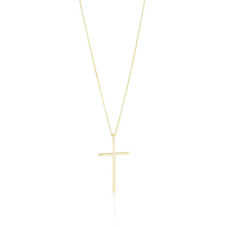 Pave Cross Necklace