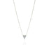 Pave Heart Necklace - Silver