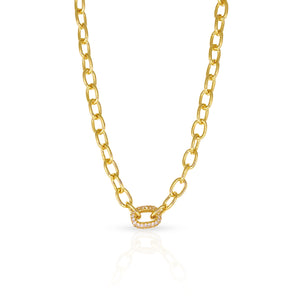 Pave Link Solo Necklace