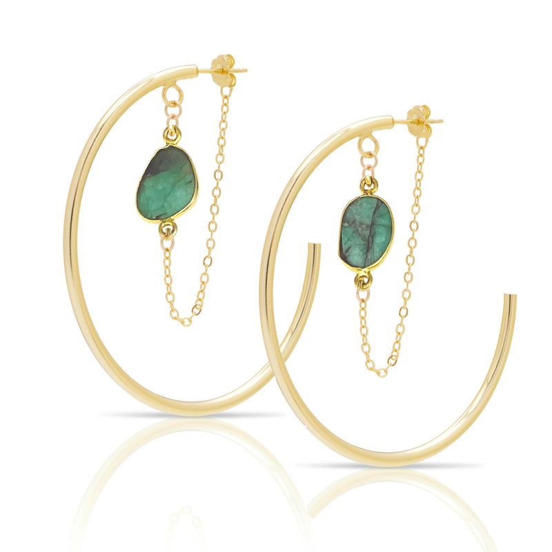 Prana Gemstone Hoop