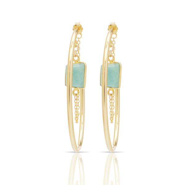 Prana Gemstone Hoop