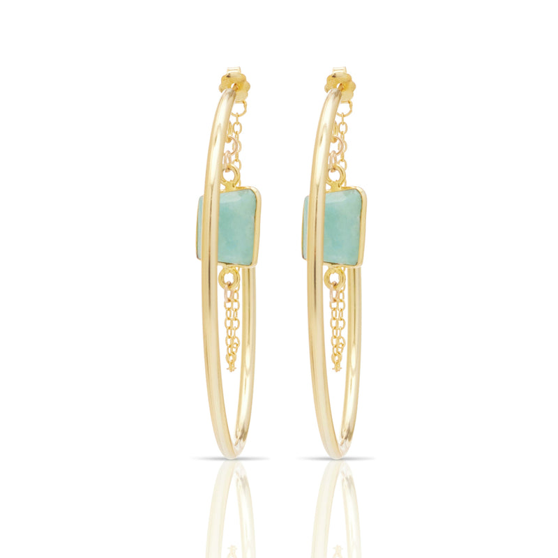 Prana Gemstone Hoop