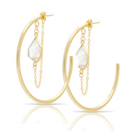 Prana Gemstone Hoop
