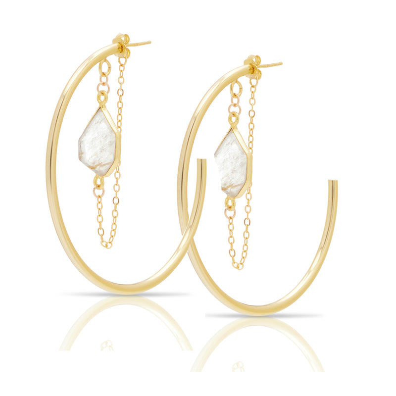 Prana Gemstone Hoop