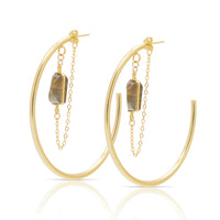 Prana Gemstone Hoop