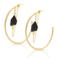 Prana Gemstone Hoop